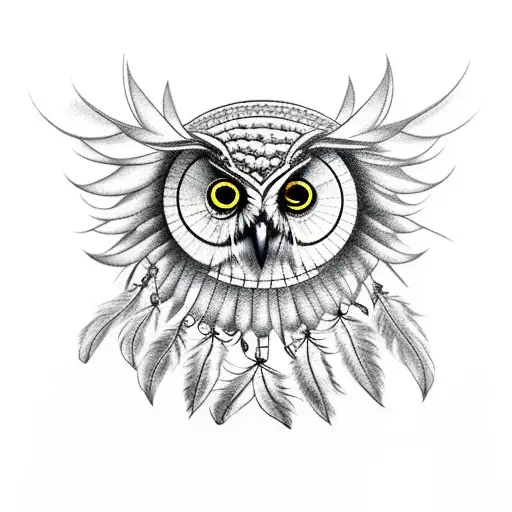 Owl On Dreamcatcher