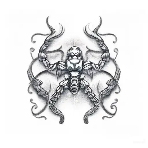 Zodac Sign Scorpio With Word Family Around It