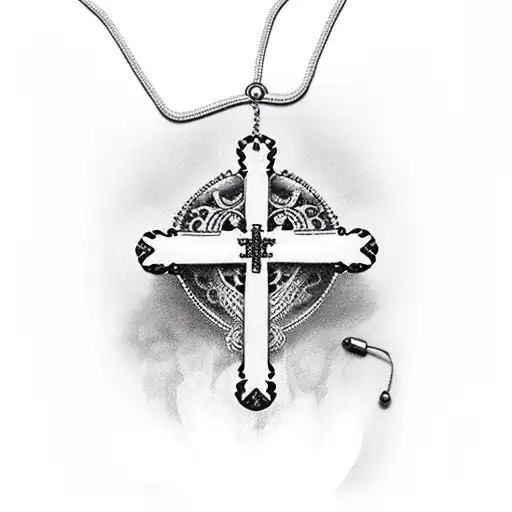 Rosary Beads And The Cross