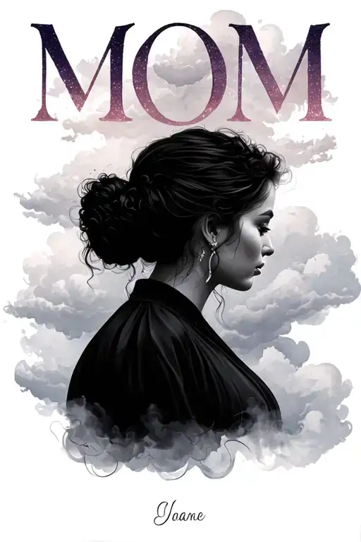 Cloud Background With Mom Name