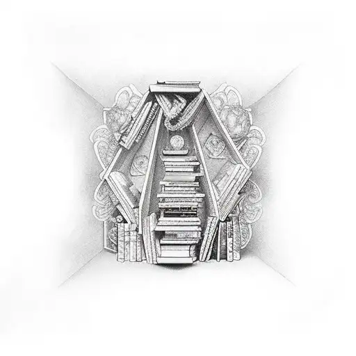 An Intricate Bookshelf Filled With Books By Black Women Authors