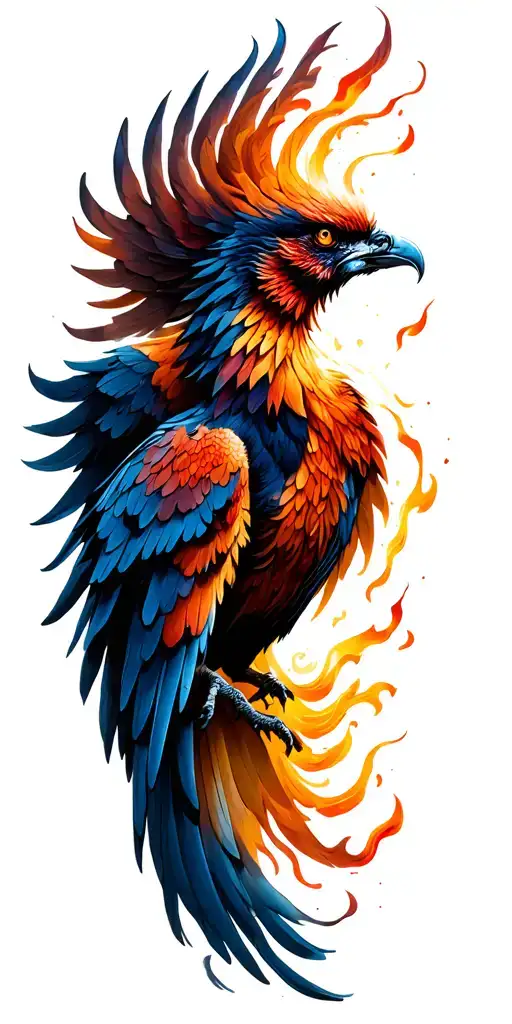 A Realistic Phoenix Rising From The Ashes