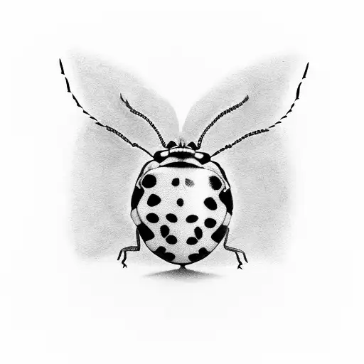 Ladybug Eating A Banana