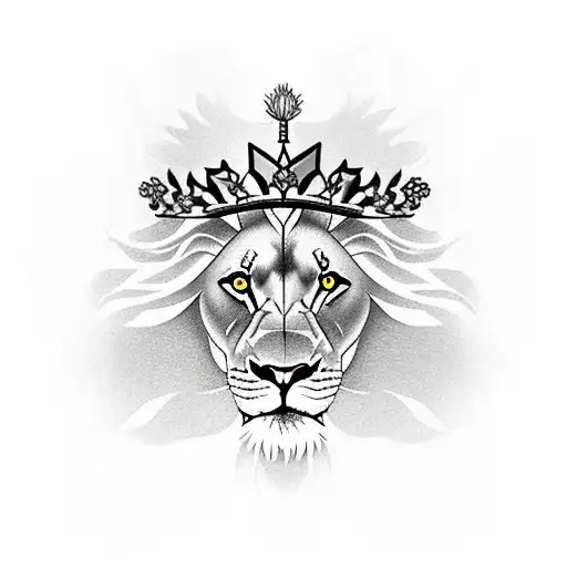 Lion With Laurel Crown