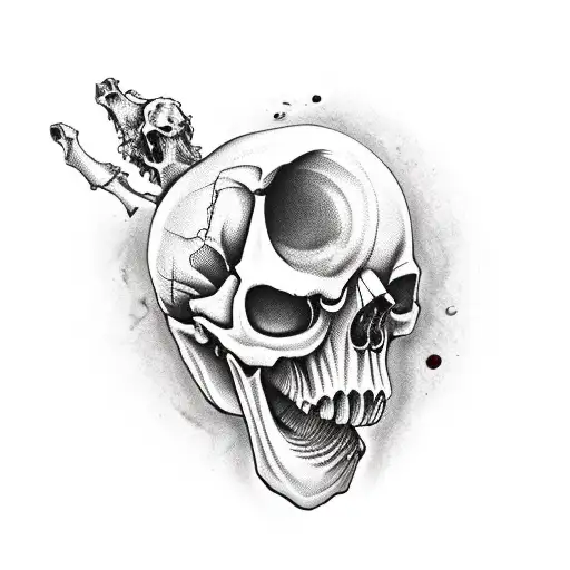 Bloody Skull On Hand