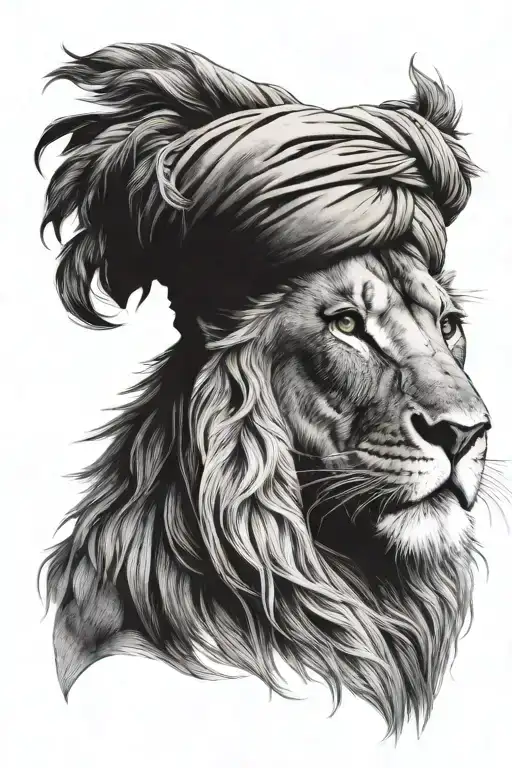 Lion Wearing Turban
