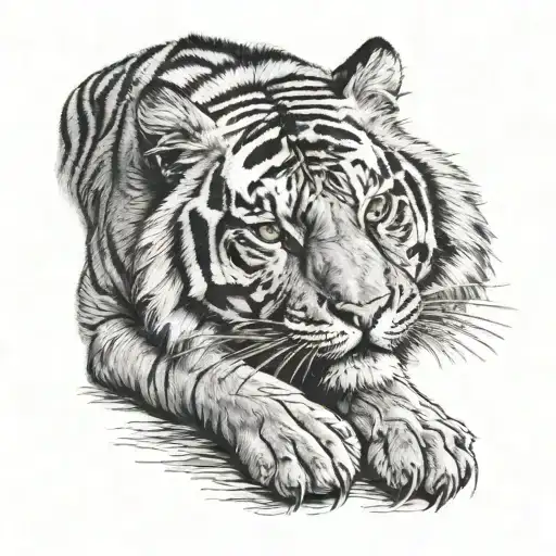 A Tiger Lying On The Name Dylan