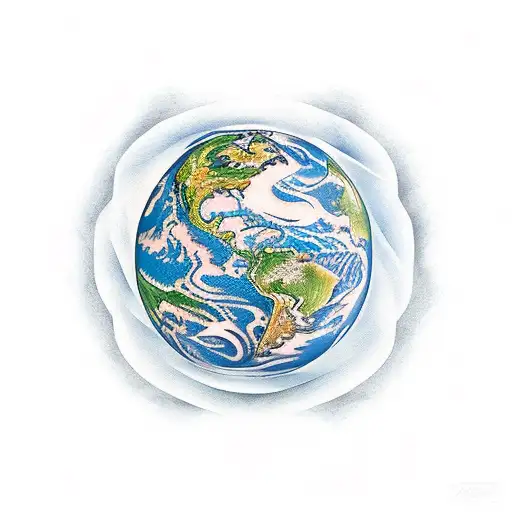 Planet Earth With Color