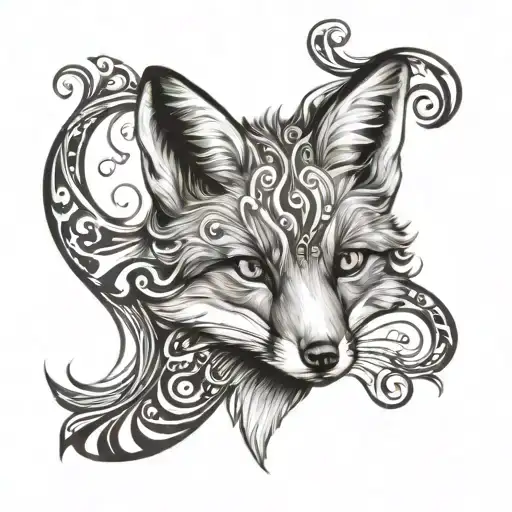 Fox With Swirls