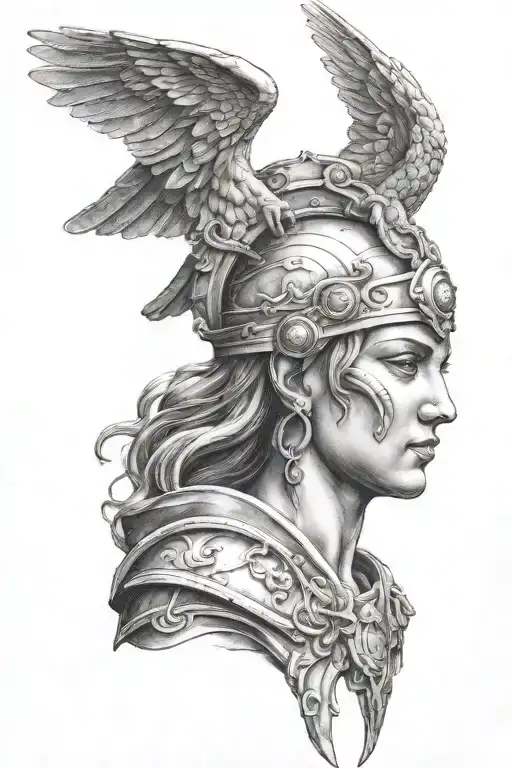 Athena Holding Medusa Shield
