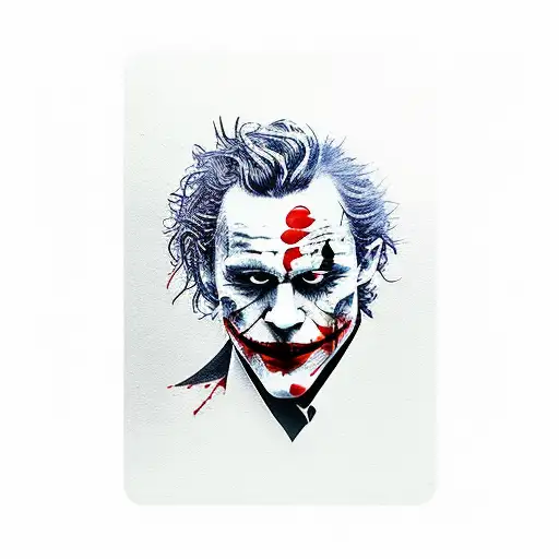 Joker Heath Ledger With Card