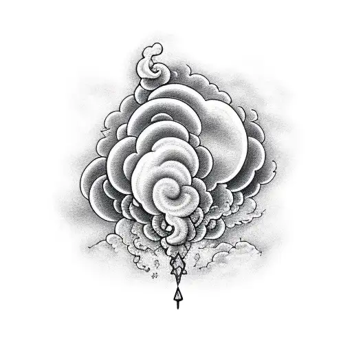 Cloud And Storm In A Rectangular Window