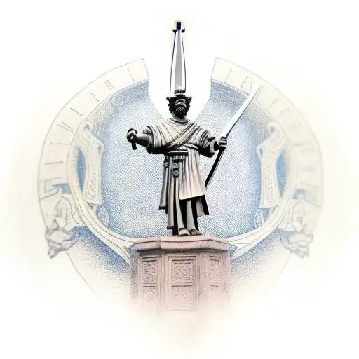 Arminius Statue Raising Sword