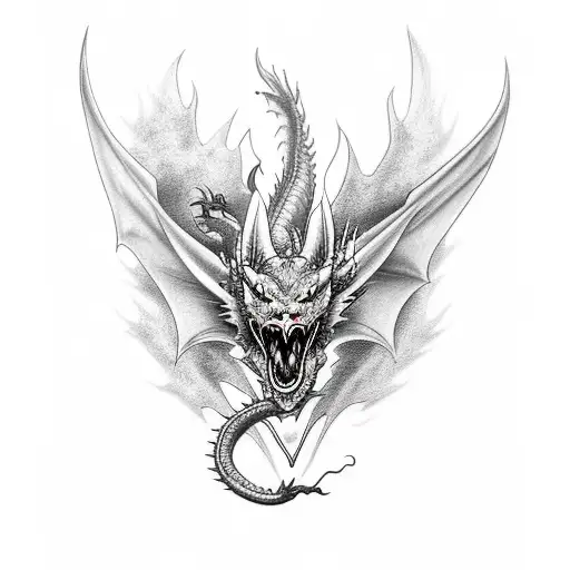 Dragon With Lightning Eyes