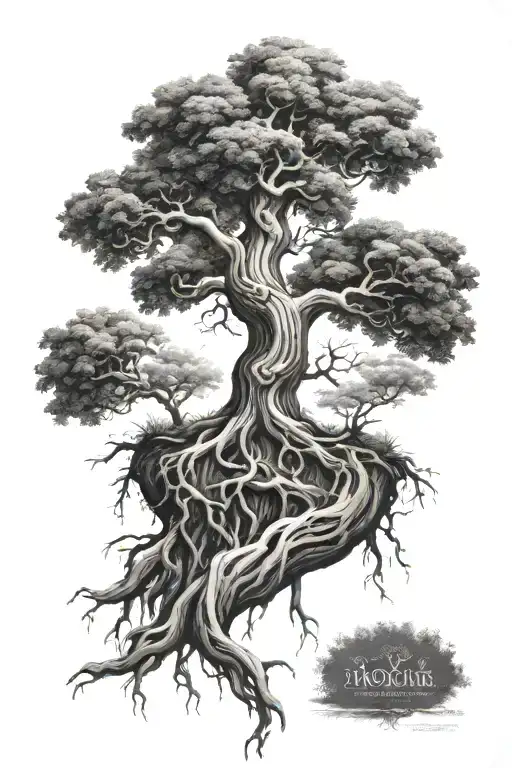Yggdrasil Tree Of Life With Roots