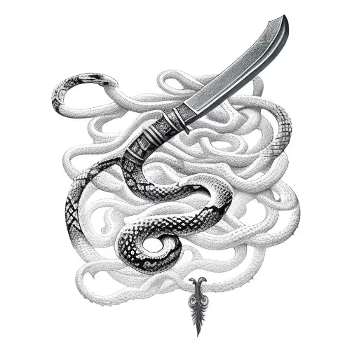 Sword With Snake And Cobwebs