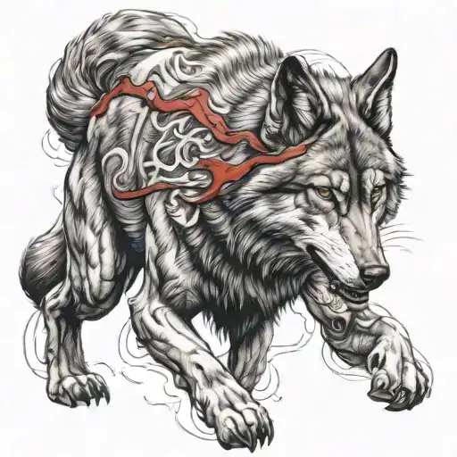 Big Wolf Alpha With Bloods