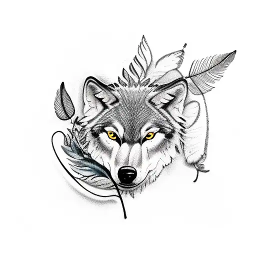 Greek Aristocrat With Leaves Feather And Wolves