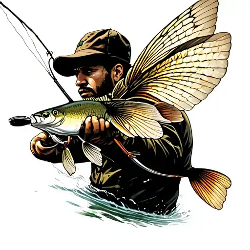 Man Silhouette Fly Fishing