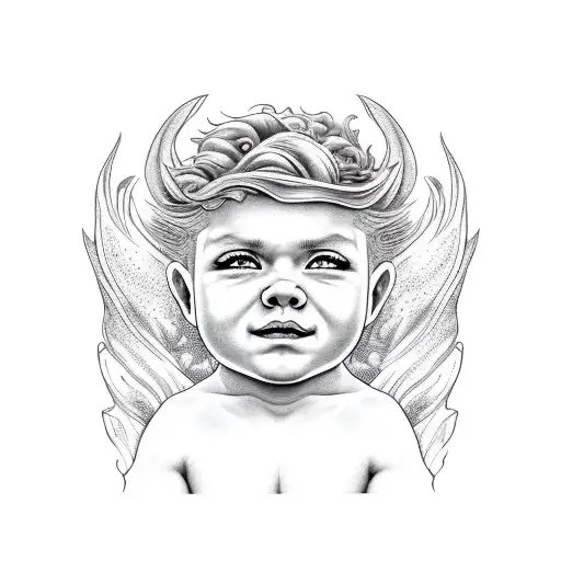 Mermaid Boy With Short Blonde Curls