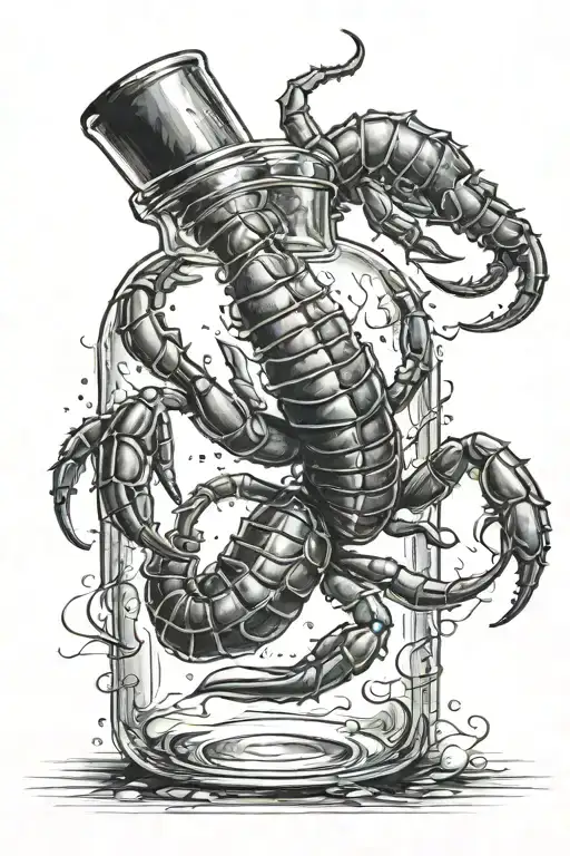 Scorpion In Glass Bottle