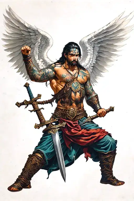 Angle Warrior With Sword