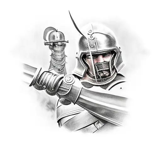 Row Of Spartan Soldiers