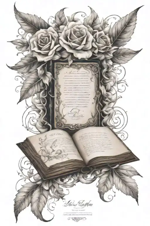 Poem Written In Elegant Book