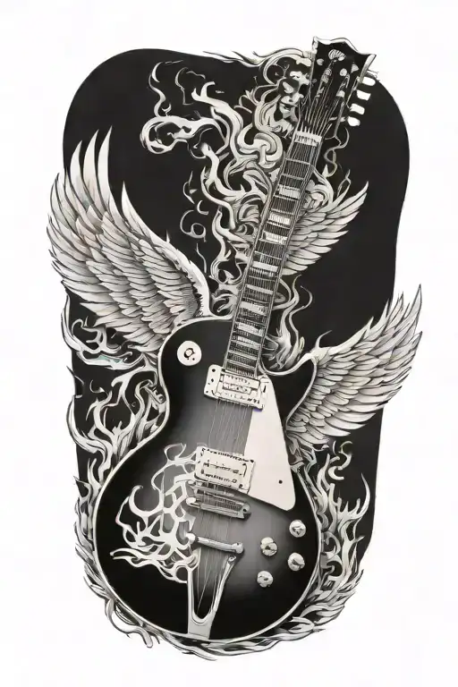 Les Paul Guitar Guitar Fire Wings