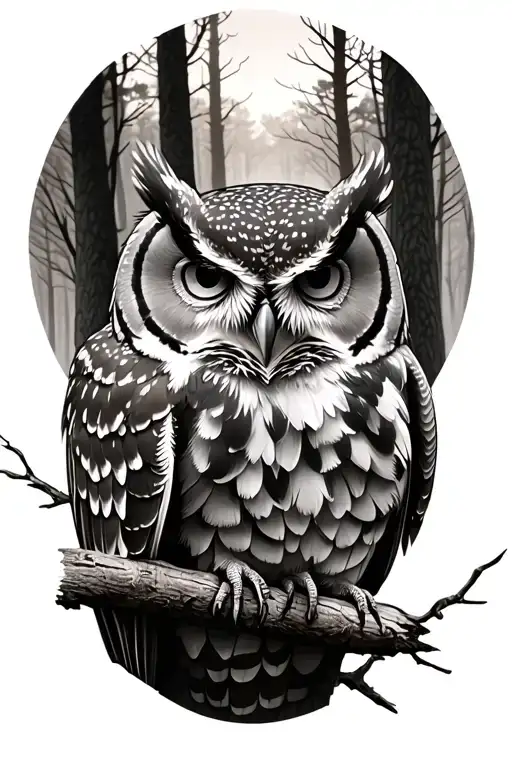 Owl In Forrest
