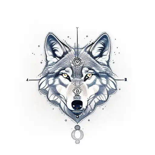 Clock With Under Wolf