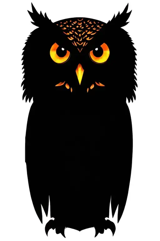 Owl In Tree Forrest Background