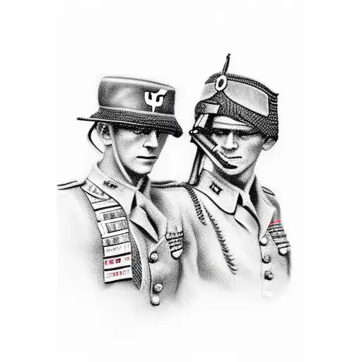 Two German Soldier Ww2 With An Mg42 Machine Gun