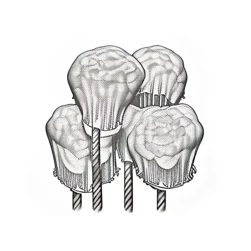 Drumsticks With Interesting Design And Surrounded With An Interesting Musical Background