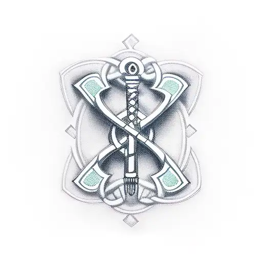 A Paramedic Symbol Intertwined With A Treble Clef