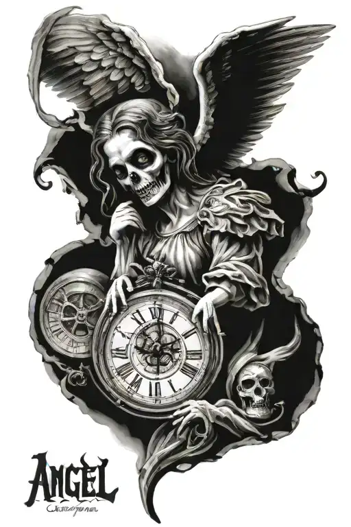 Angel Of Death With A Clock