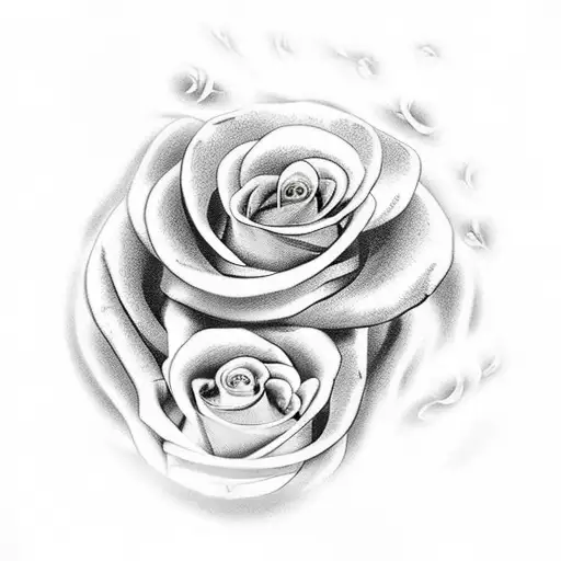 Snake With Roses And Cloud