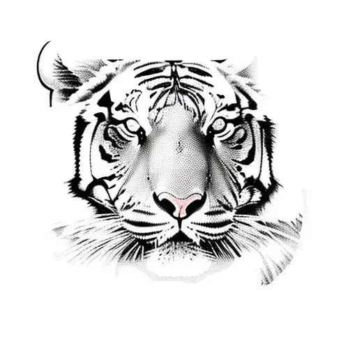 Tiger Face Looking Angry