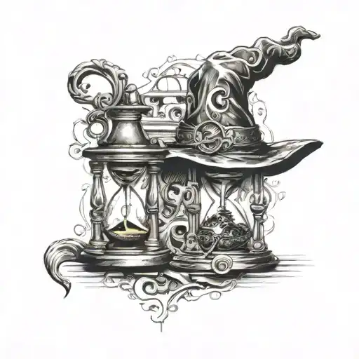 Wizard And Hour Glass