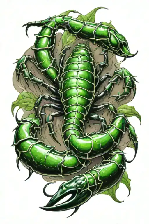 Scorpion And Green Poison