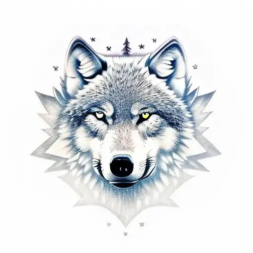 A New-school Tattoo Of A Wolf Wearing A Law Enforcement Badge