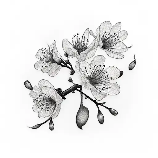 Cherry Blossom With Guitar