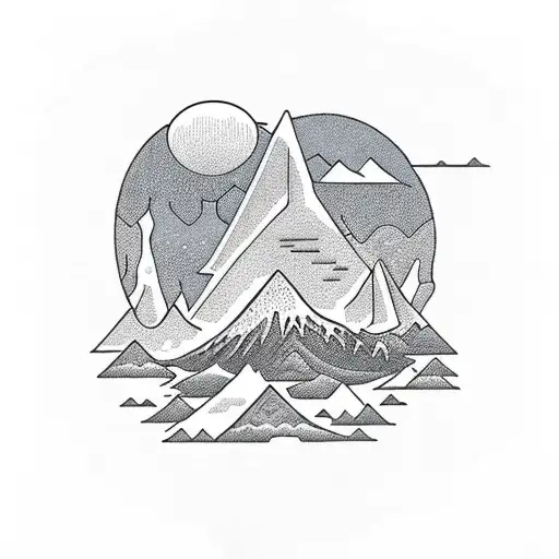 Forest With Mountains And Ocean