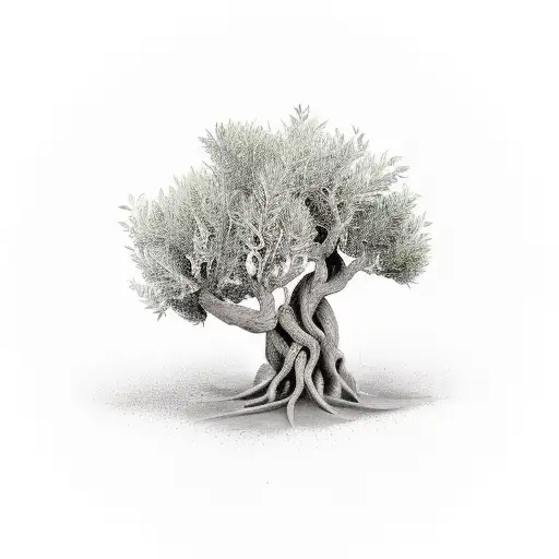 Olive Tree And Roots