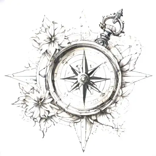Compass And Brittany Theme In The Background