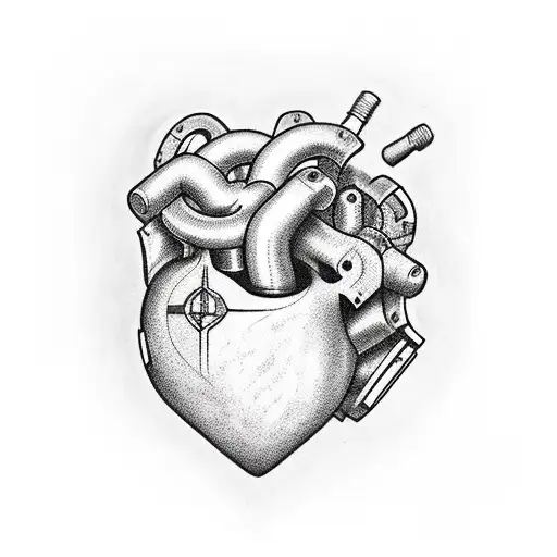 Word Of Mechanic In The Shape Of Human Heart