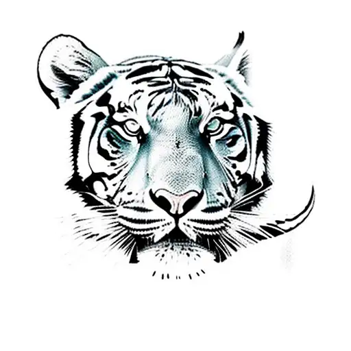 Tiger Face Looking Angry