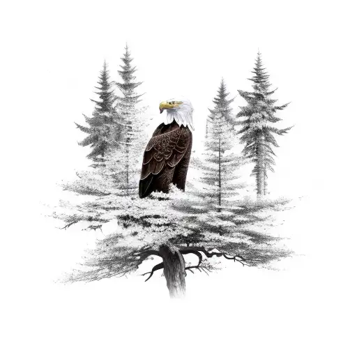 Eagle Pine Trees Mountain