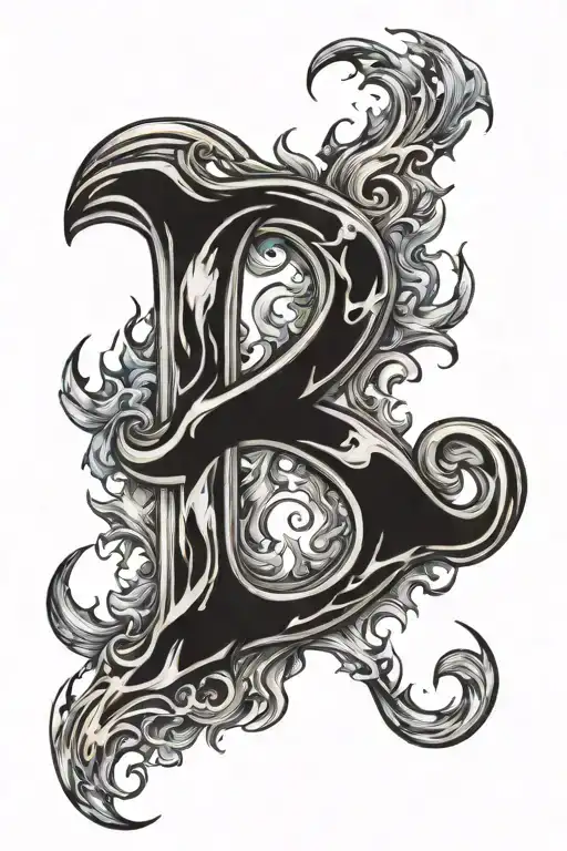 Number 4 On Fire Flames