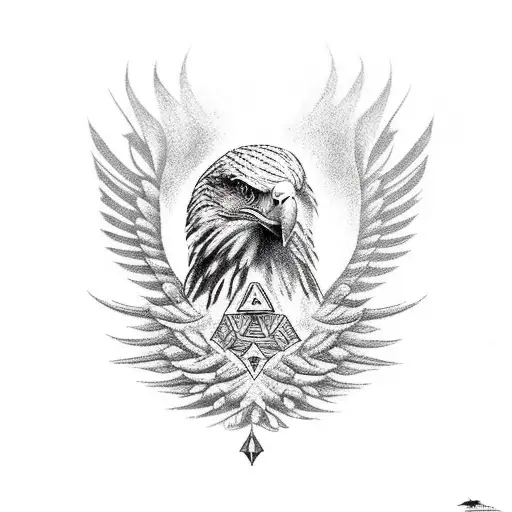 Eagle With Piramide And Cobra